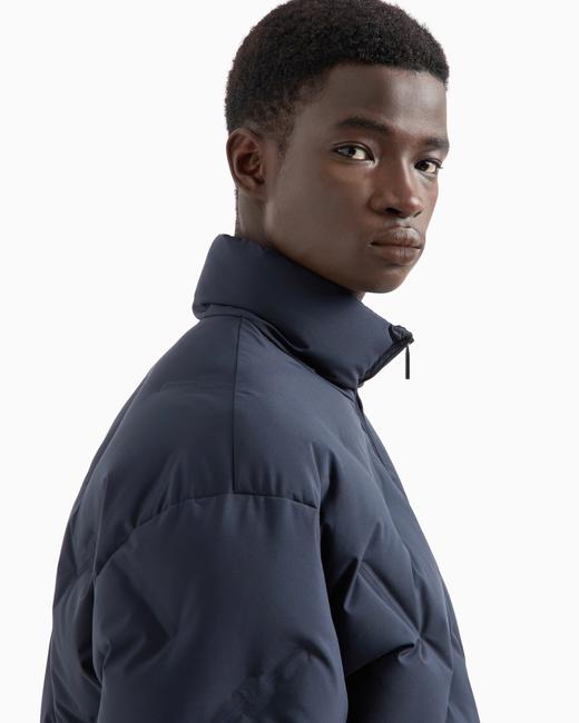 E@ 暗纹压花 短款 宽松立领羽绒服外套 YR180 商品图1