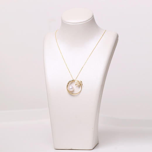 银925淡水珍珠链牌 9-10mm 白 109100 商品图3