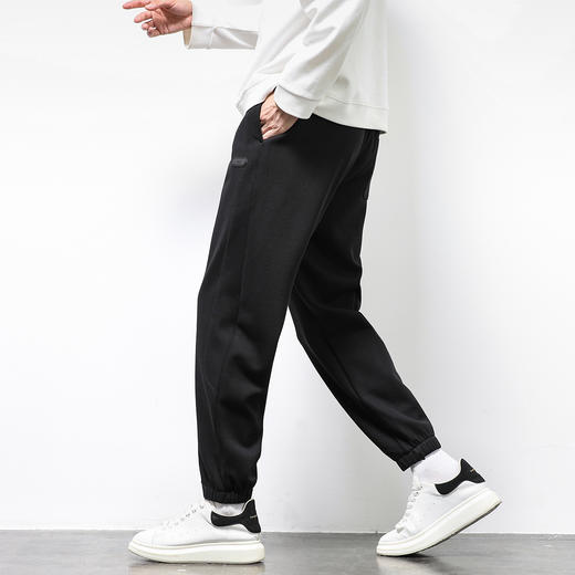 罗蒙冬季加绒舒适休闲裤卫裤宽松版型抽绳设计时尚百搭休闲长裤子 商品图3