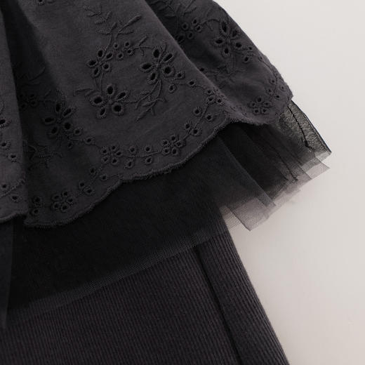 马克珍妮女童花边网纱加绒拼接裙裤2025年冬装新款551335 商品图3