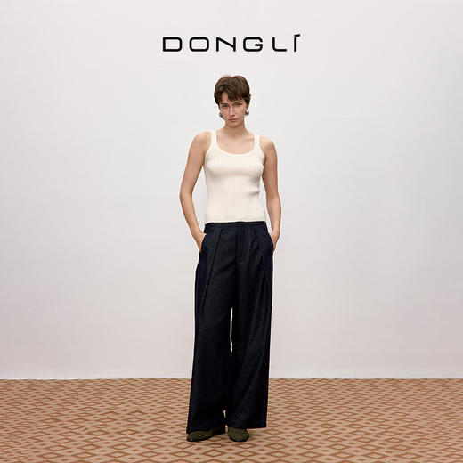 东黎 • 你本珍贵 万物共生-背心 山羊绒女士打底方领背心 5484 商品图1