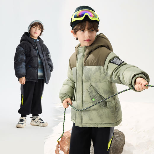 漫画家【贴贴熊羽绒服】冬季新品男童羽绒服防水防污易打理羽绒服 商品图1