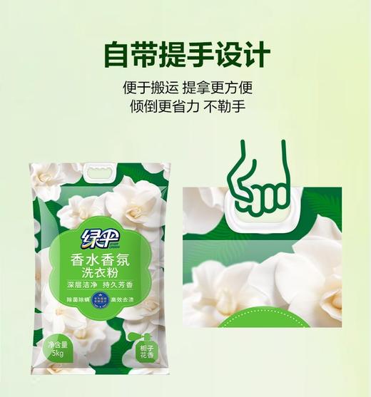 绿伞洗衣粉10斤大袋栀子花香超强去污除菌除螨香水香氛持久留香洗衣粉 商品图12