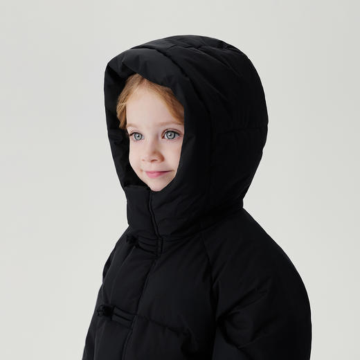 马克珍妮男女童新中式三防加厚保暖羽绒服 儿童新年红冬装550983 商品图3