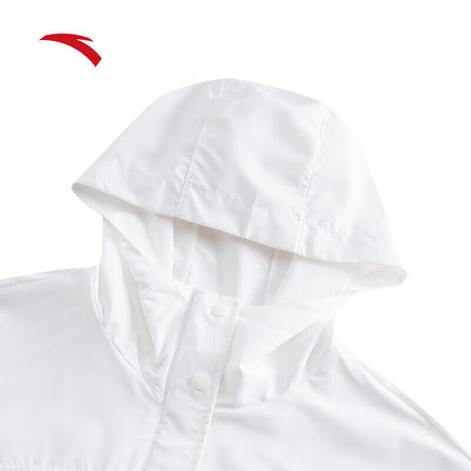 安踏（ANTA）【关晓彤同款】梭织外套 女新款休闲抽绳收腰运动上衣162538603 雪花白-1 商品图2