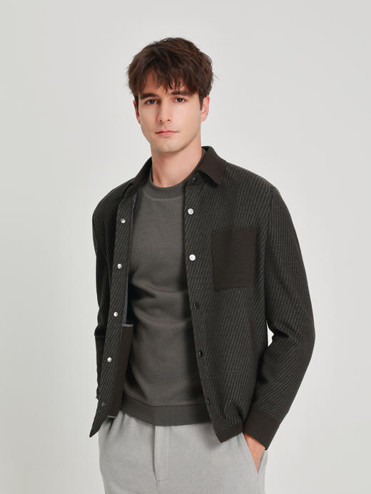 callisto深绿织艺系列经典翻领外套 商品图2