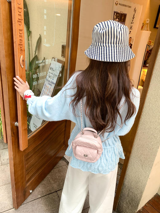 【169元任选2件】现货！v领蓝色长袖镂空针织衫 商品图7