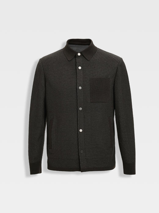 callisto深绿织艺系列经典翻领外套 商品图0