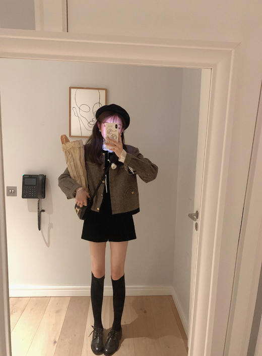 金蘑菇菇 斯嘉丽小香外套 / 内里加棉 英伦范~ 商品图3