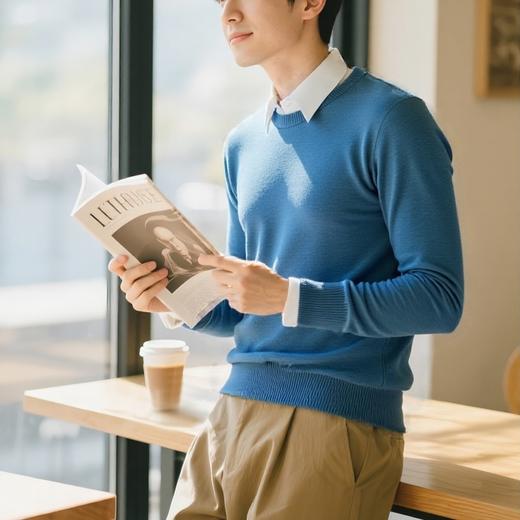 狂野橘子男女款纯羊毛衫丨连续推荐4年，多种款式：圆领、V领、半高领、开衫可选，多色可选，S-3XL（90-185斤可穿） 商品图6