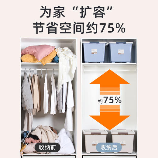 【茶花】荣纳小清新收纳箱大容量 商品图3