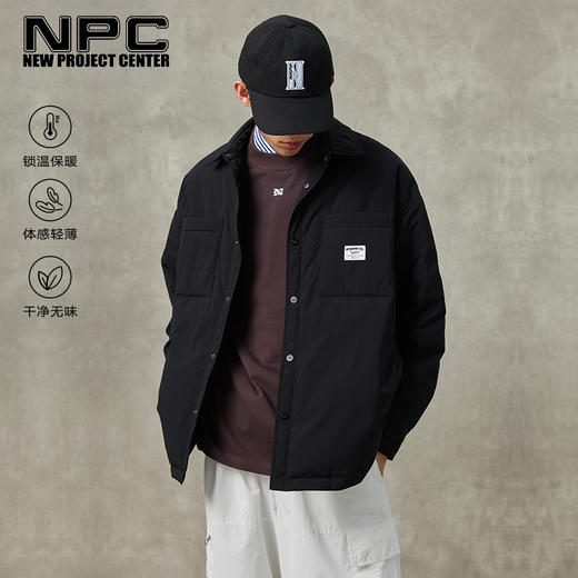 NPC潮牌防泼水衬衫羽绒夹克哑光防皱国潮羽绒服秋冬NP36DJ14 商品图0