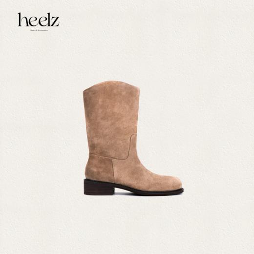 heelz设计师手工鞋履 ｜手工做旧层皮跟牛翻毛皮 西部靴  4 公分 商品图0