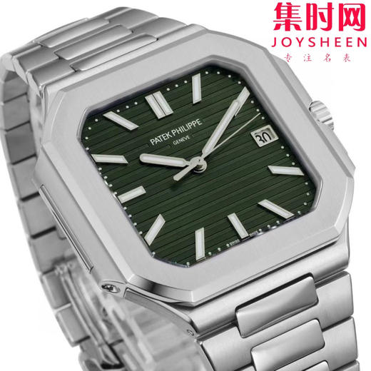 BBF百达翡丽CUBITUS系列 方形鹦鹉螺5821 牛油果绿 小电视 丹东330一体机 男士腕表 表径45mm 商品图4