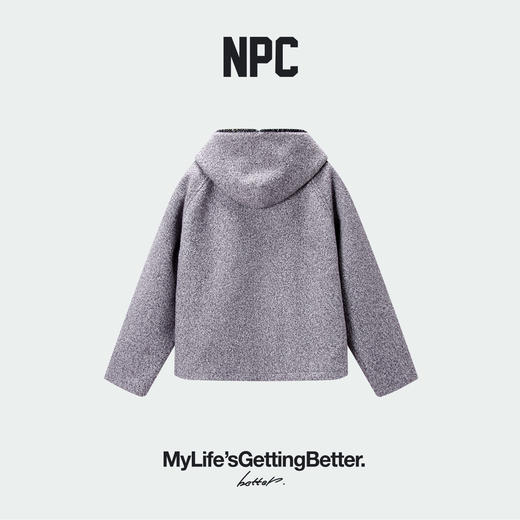 NPC潮牌【青花鹤福】系列连帽拉链夹克男短款落肩廓形NP59TJ15 商品图1