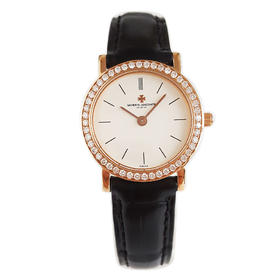 【98新】Vacheron Constantin 江诗丹顿25593/000R-8741传承系列石英机芯18K玫瑰金钻石表圈24MM（女款）300925PM01