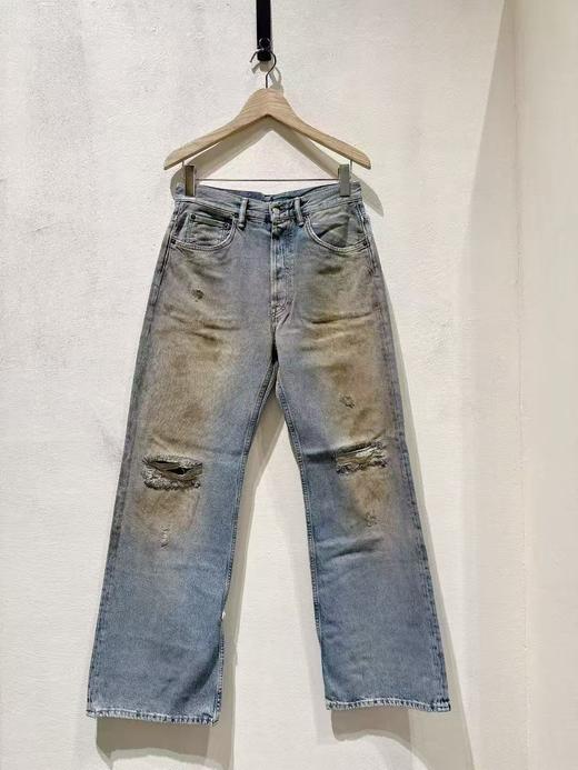 中性款破洞牛仔裤长裤001 商品图0