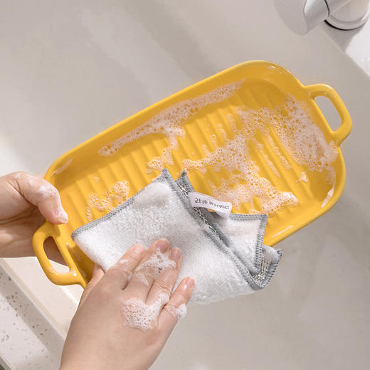 【茶花】双层银丝清洁巾洗碗巾刮擦力强 商品图7