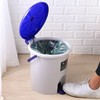 大号脚踏垃圾桶有盖 带盖脚踏垃圾桶 纸篓卫生桶 带内筒圆形垃圾收纳桶 随机颜色1个 商品缩略图3