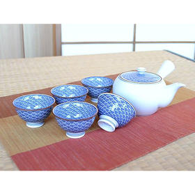 【旬彩】进口有田烧海波纹茶具套装339089