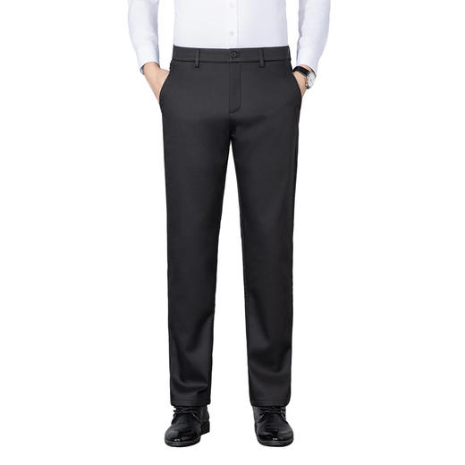 【莱赛尔棉】罗蒙男士加绒休闲裤保暖商务版磨毛内里带隐形防盗拉链舒适百搭长裤 商品图7