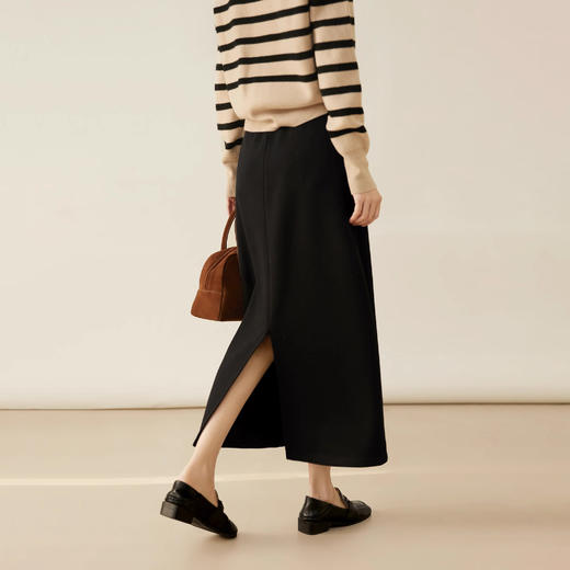 姹弥·Charming醋酸羊毛半身裙丨柔软亲肤 百搭显贵 遮肉藏胯 不挑身材 后开又设计优雅知性百搭 商品图1