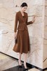 SZ6A01_栗壳色_上衣外套_秋冬_V领一粒扣收腰修身亮丝提花西装_高级女装_BERNIEELEN 伯妮斯茵 商品缩略图4