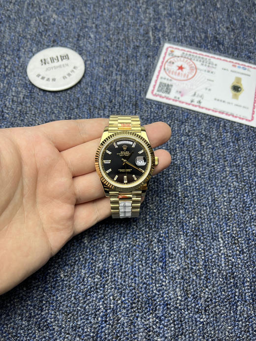 【贵重物品】高端定制 客订包真金款 QF配重版 重量180克+ 劳力士星期日历型系列 日志40mm 黑冰糖DD 商品图0