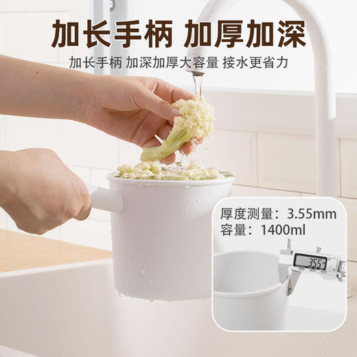 【茶花】家用加厚塑料水勺浇花洗头舀子长柄水瓢 商品图4