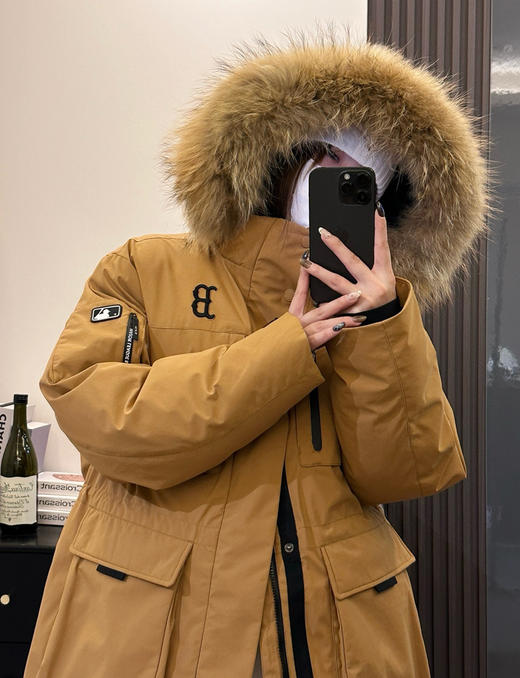 预售原单派克毛领工装羽绒服外套102308 商品图6