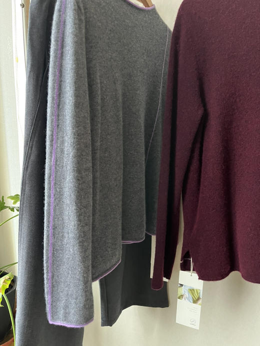 【不基础的基础】百搭噢蜜ooomeooo明线装饰羊绒衫 商品图12