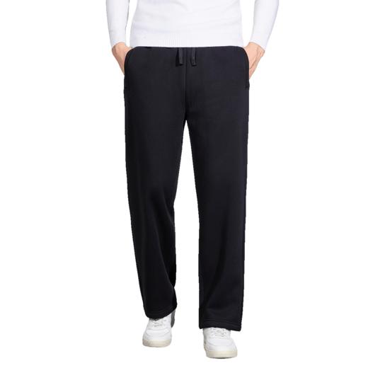 罗蒙冬季加绒阔腿休闲裤男士直筒拉链式口袋抽绳款时尚百搭长裤子男 商品图6