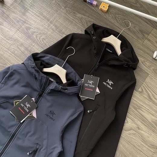 袅家加绒保暖运动休闲男子外套夹克秋冬高端连帽户外上衣 商品图3