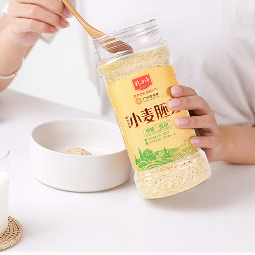 精力沛小麦胚芽低GI原味纯小麦胚芽片粉即食谷物冲饮早餐425g 商品图4