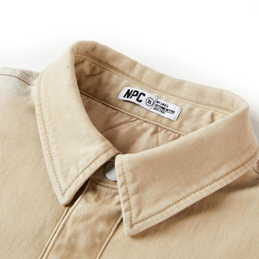 NPC潮牌复古字母绣花牛仔衬衫棉服男宽松休闲保暖舒适NP4CPJ02 商品图1