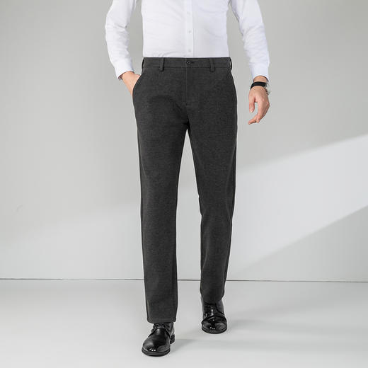 【抗皱免烫】罗蒙秋冬休闲毛呢裤男士不易褪色立体剪裁舒适百搭通勤长裤子男 商品图2