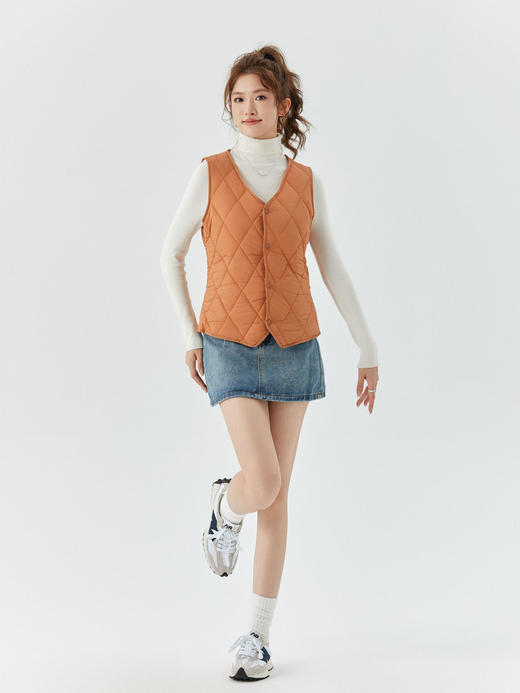 【加厚羽绒抗寒❗布毛一体更贴肤】女士秋冬短款加绒马甲内胆保暖家居舒适简约女款马甲。hb 商品图3