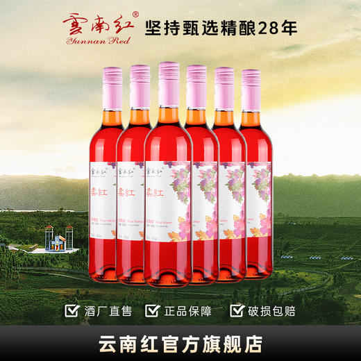 【少量库存】云南红柔红葡萄露酒5度750ml甜型果露酒低度微醺弥勒酒庄 商品图0