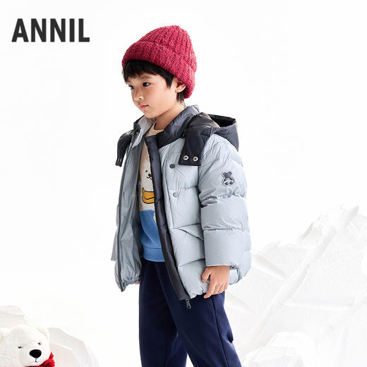 【实体店同款】男童中长款羽绒服冬季新款安奈儿童装XB545076 商品图2