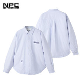 NPC潮牌胸前whatever字母小蜜蜂刺绣绗棉衬衫棉服NP29PJ07