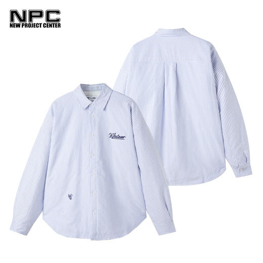 NPC潮牌胸前whatever字母小蜜蜂刺绣绗棉衬衫棉服NP29PJ07 商品图0