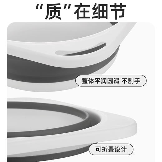 【茶花】可折叠脸盆新生儿专用脸盆洗脸洗脚 商品图4