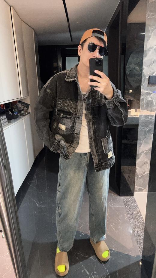 MUS＆IUM DIV 酷帅须边拼接长袖牛仔外套（波哥蕾姐上身48） 商品图3