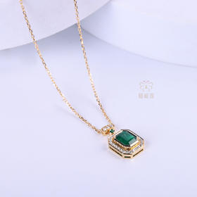 【矜贵一生】祖母绿镶钻项链  CB12505051