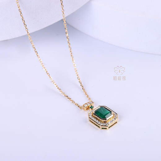 【矜贵一生】祖母绿镶钻项链  CB12505051 商品图0