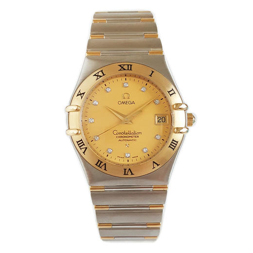 【95新】OMEGA 欧米茄1302.15.00星座系列天文台认证同轴自动机械机芯钻石刻度日期显示35.5MM（男款）131025NJS21 商品图0