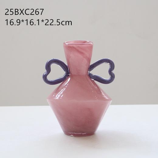 创意手工蝴蝶结花瓶玻璃花瓶摆件桌面绿植水培玻璃花器工艺品批发 商品图11