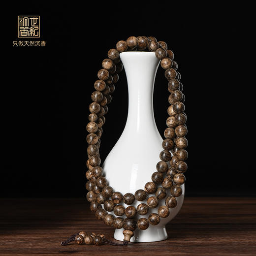 天然莱特岛沉香佛珠 9mm*108颗 36.8克 SP11734 商品图0