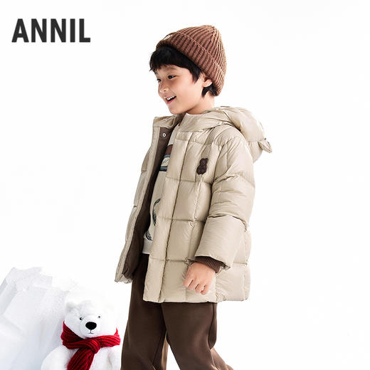 【实体店同款】男女童中长款羽绒服冬季新款安奈儿童装XM545078 商品图1