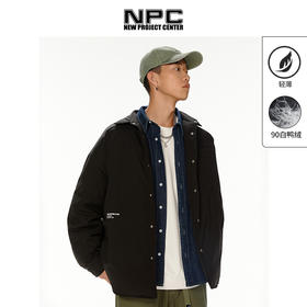 NPC潮牌男装字母印花简约翻领轻薄秋冬羽绒服男女同款NP27DJ20